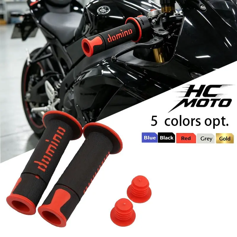 Universal off Road Domino Handlebar Grips, Non Slip Motorcycle Replacement Parts, Durable & Comfortable Grip Design
