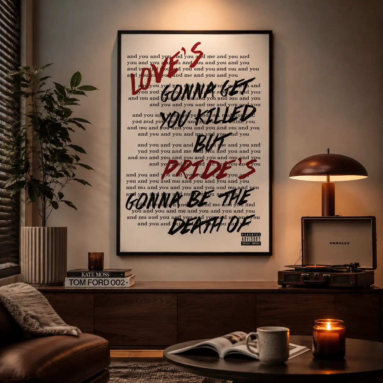 Urban Quote Wall Art Poster Hip Hop Style Canvas Print Inspirational Decor for Bedroom Studio and Apartment