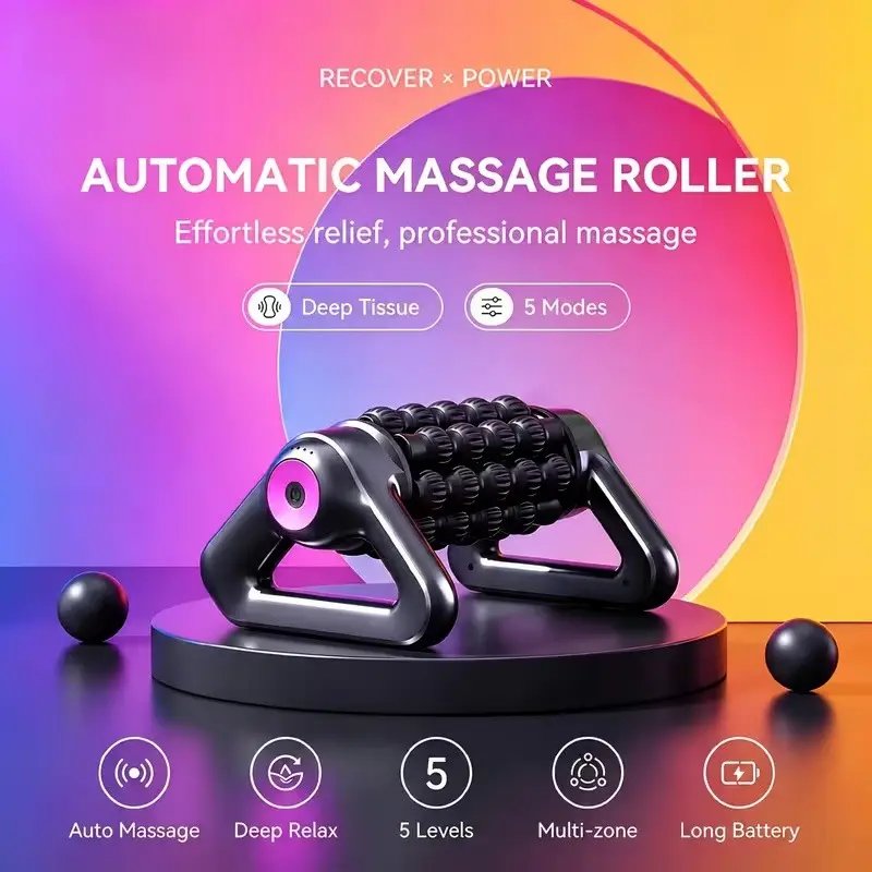 triangular rolling massager, deep tissue massager, Body roller, helps muscle recovery, portable massage device, relieving fatigue after exercise, prolonged sitting at work and physical labor, relaxation of the back, legs and the entire body