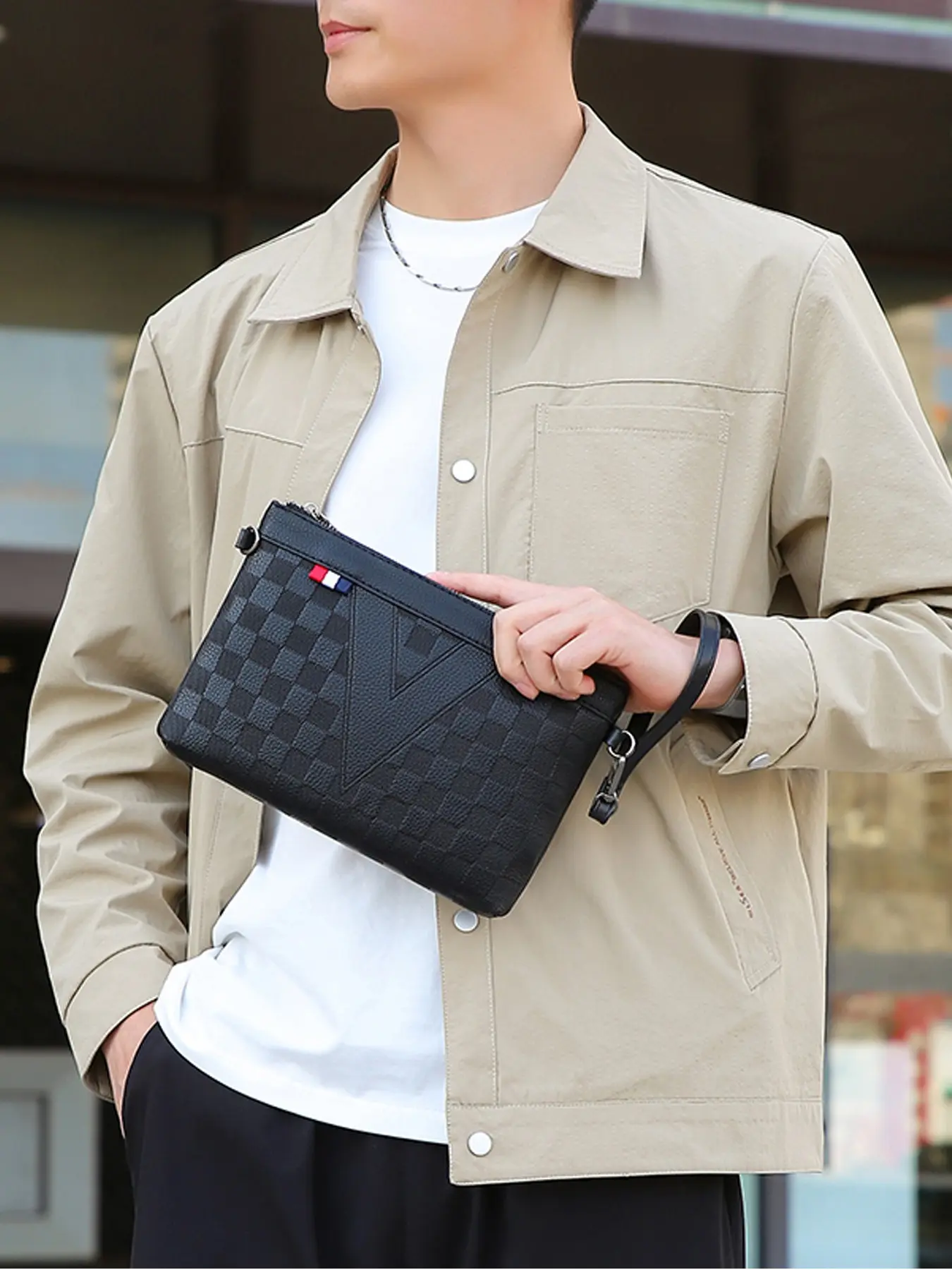 Men's Multifunctional Envelope Handbag, PU Leather Single Shoulder Bags, Crossbody Bags, Stylish and Practical Accessory for Men  sacoche homme clutch bag clutches bolso hombre bags for man sling bag man bag