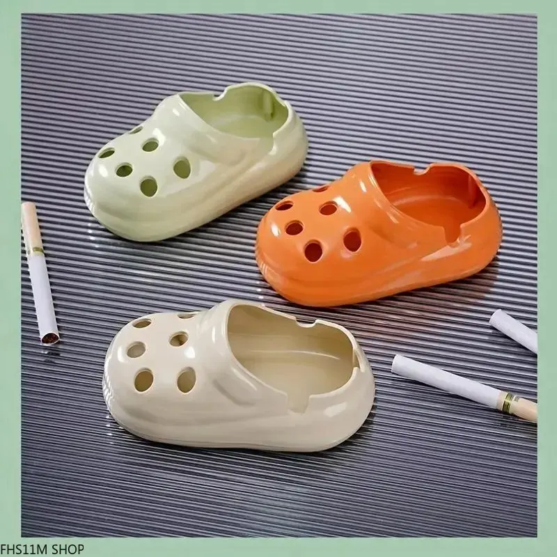 Premium Clog-Shaped Ashtray, Lightweight Decorative Waterproof PP Plastic, Easy-Clean Unisex Adult Novelty Ornament for Desk Patio, Sports & Outdoor Essentials, Table, Coffe