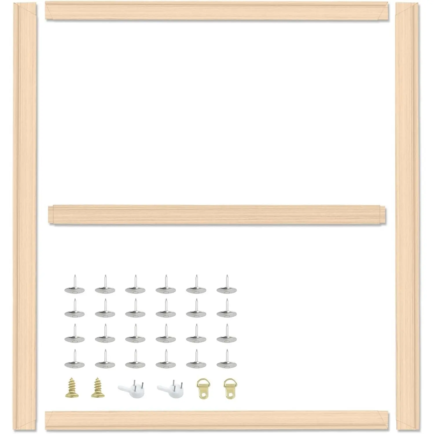 DIY Canvas Stretcher Bars, 24 x 36 Canvas Framing Kit | Wood Stretcher Frames for Oil Paintings, Paint by Numbers, and Posters