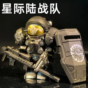 2026 hot item MOC Exoskeleton Armor Warrior Building Blocks Model Assembling Ornaments Children Educational Toys Boys Holiday Gift Collection