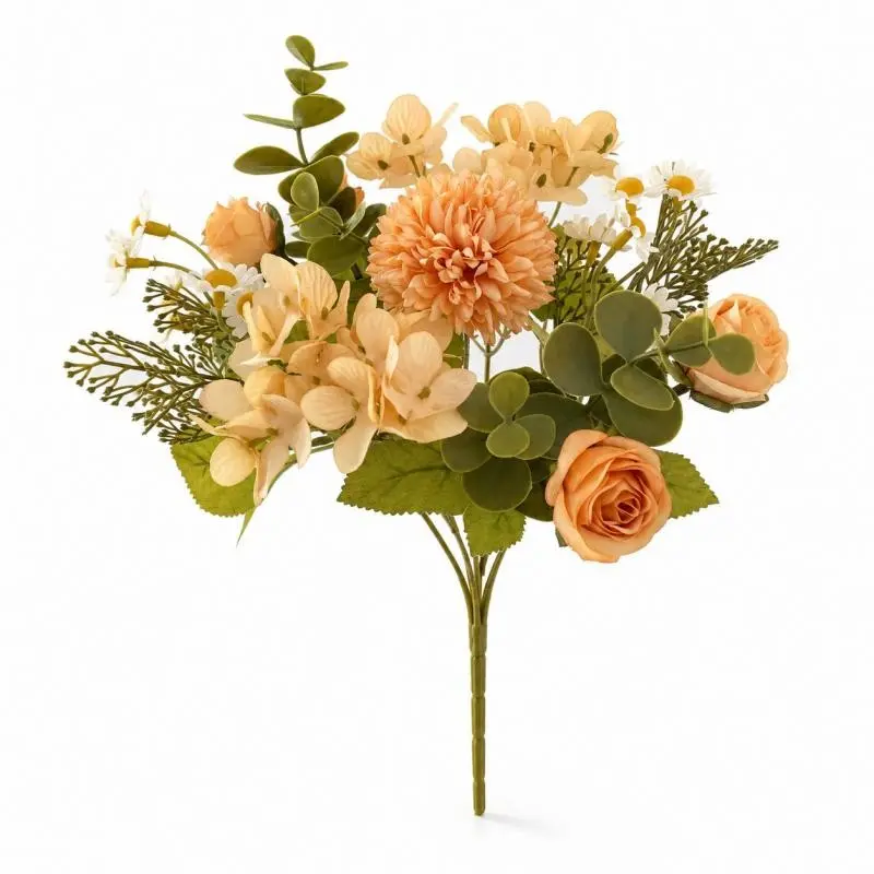 Vintage Faux Rose & Peony Mixed Floral Bouquet