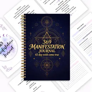 369 Law Diary, Universe Energy Awakening Manual, Inner Frequency Upgrade Plan Book, 45-Day Wish Realization Plan, Spiritual Growth Manual, Daily 3-6-9 Writing Practice, Gratitude Record, Positive Declaration, Inspirational Questioning, Goal Setting, Law o