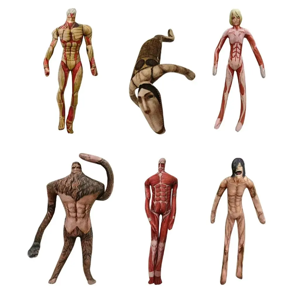 Anime Founding Titan Eren Yeager Figure Cos Zeke Yeager Plush Toy Cotton Doll Armin Arlert Plushies Twistable Shape Abstract Toy