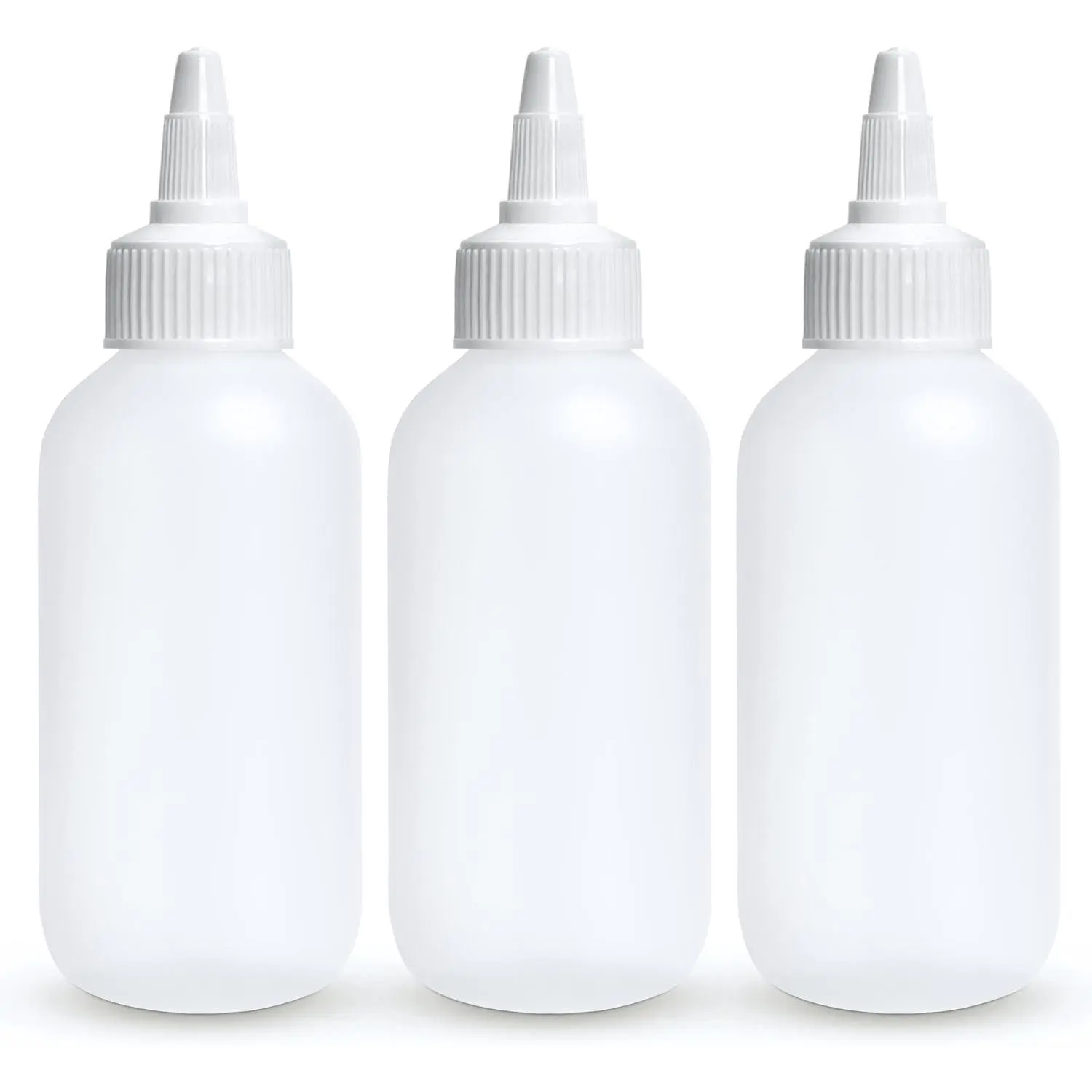 Condiment Squeeze Bottles - 4 OZ  Empty Bottles, Twist Top Cap, Leak Proof -  for Ketchup, Mustard, Syrup, Sauces, Dressing, Oil, Arts and Crafts,  Plastic - 3 PACK