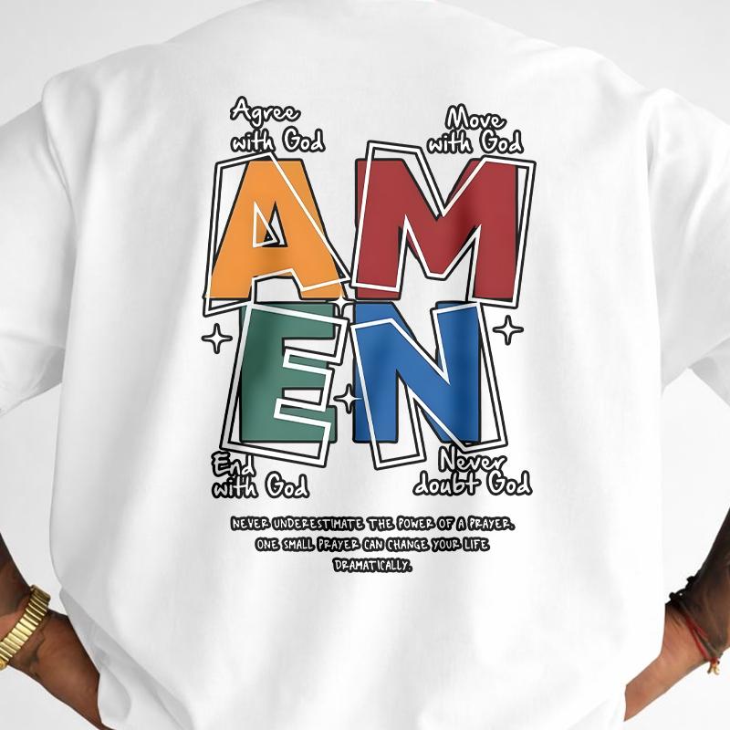 AMEN Acronym Christian T-Shirt, Agree Move End Never Doubt God Tee, Faith Gift