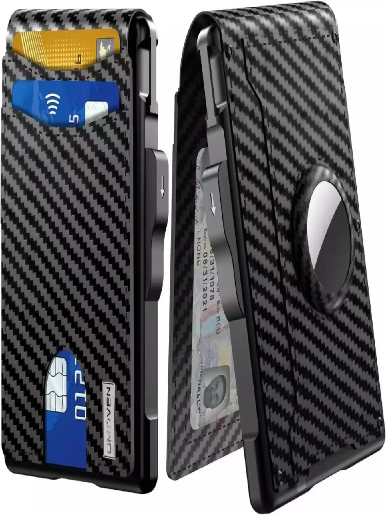 2026 Bestselling Rfid Men's Card Holder, Metal Anti-Magnetic Anti-Theft Auto-Release Wallet, Credit Card Name Badge Case with Lost Prevention Window