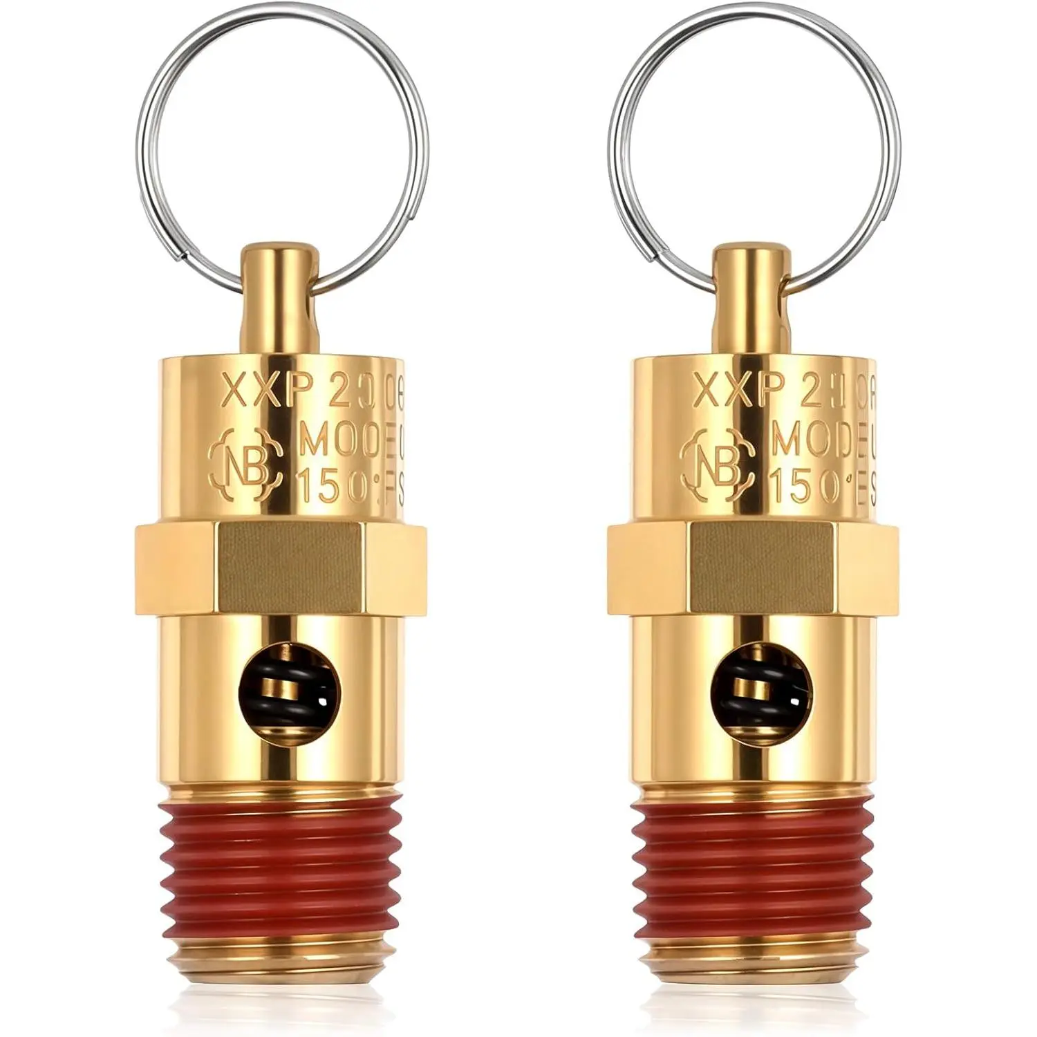 Brass Safety Valve Air Compressor   Valve 1/4" NPT 150 PSI 58 SCFM Air Compressor   Safety Valves NPT Threaded Part for Air and Water Discharge