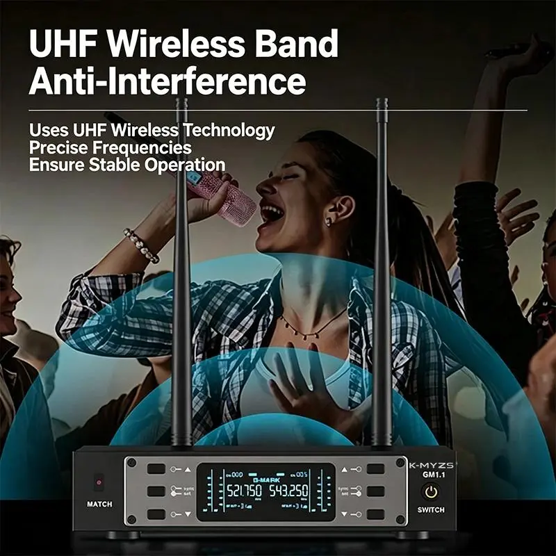 K-MYZS MYSL-8 GM1.1 Wireless Handheld Microphone - Portable Audio Communication Device