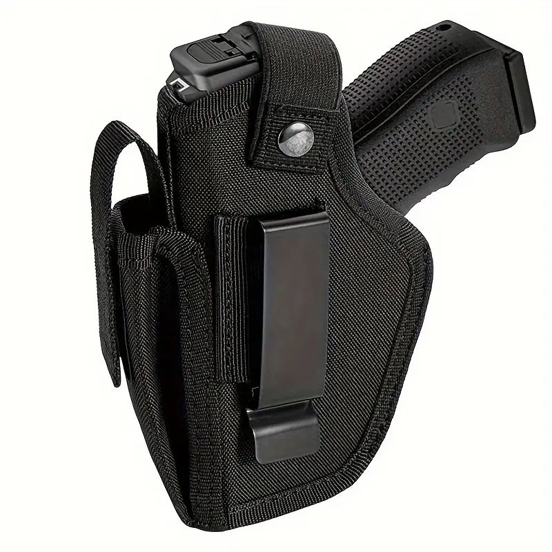 Unisex Concealed Gun Holster - IWB/OWB Universal Design with Spare Magazine Pouch, Fits G-Series 19/26/43, P365, Bodyguard 380 for Hunting Handgun Carry, Concealed Holster