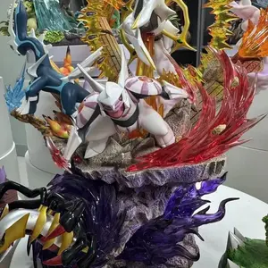 New 37cm Arceus Dialga Anime Figures Four Divine Beasts Figurine Palkia Ppap Pkm Giratina Pvc Stutue Collection Model Toys Gifts