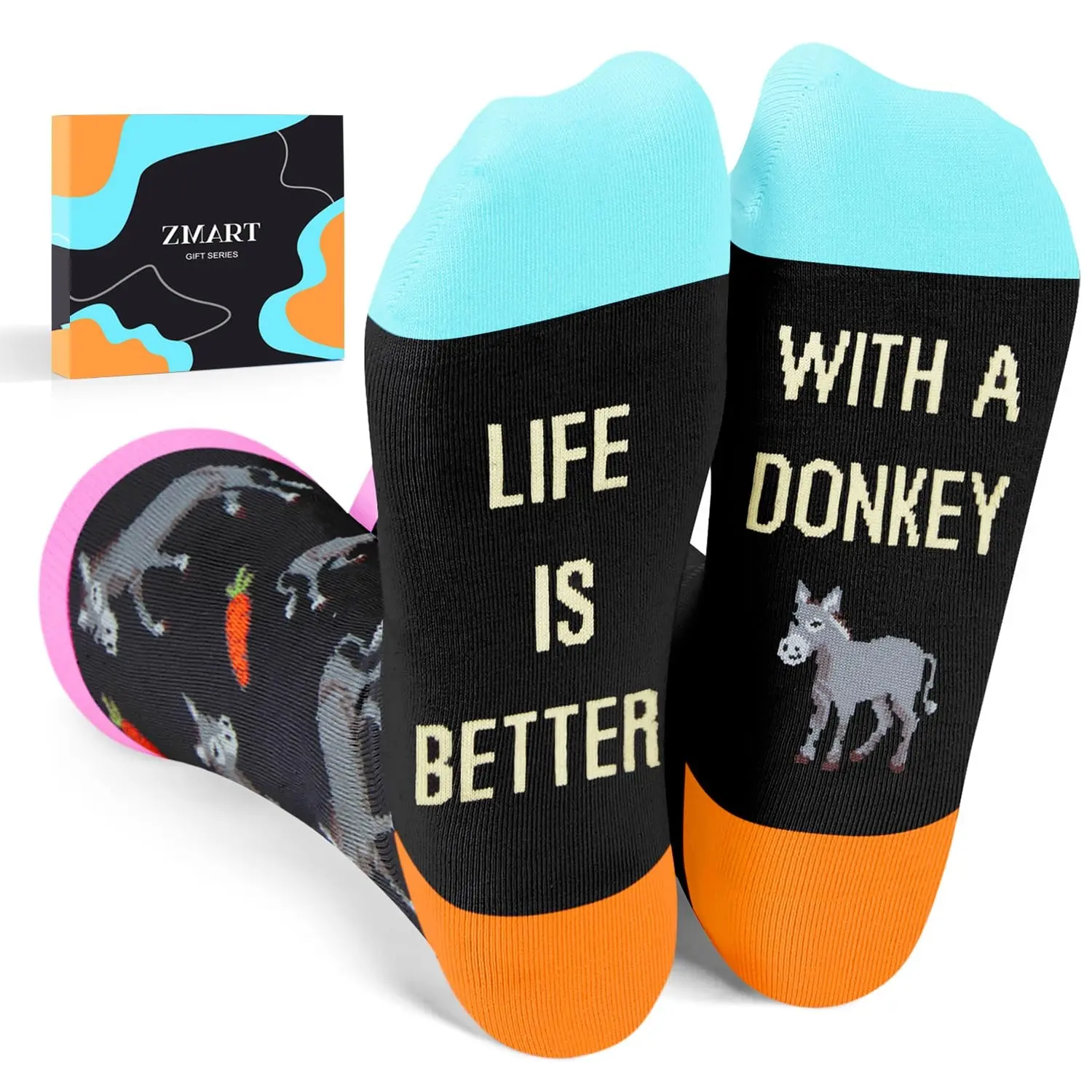 Zmart Animal Socks for Men Women - Donkey Gifts Poodle Gifts Squirrel Socks Beagle Socks Goat Presents