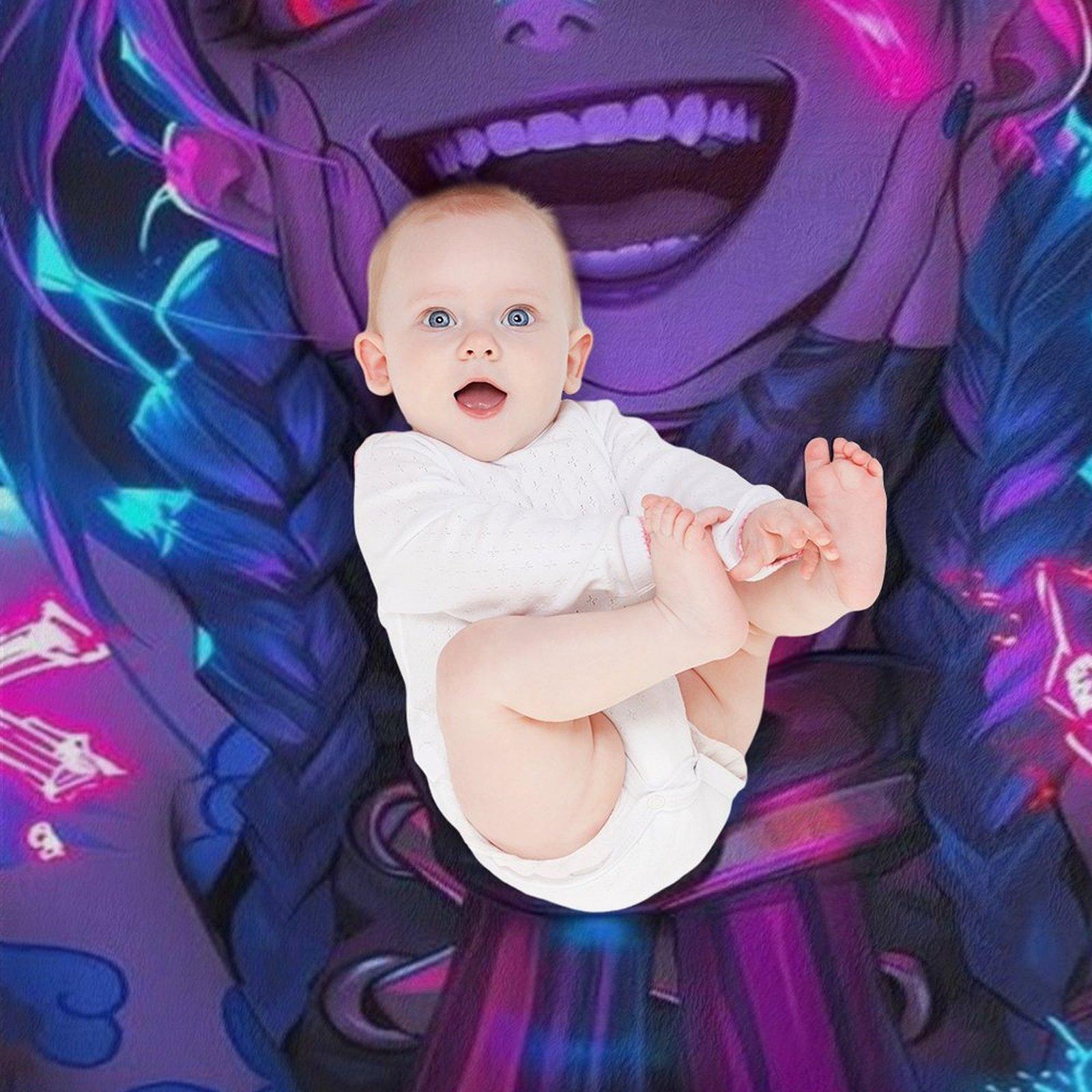 Crazy Jinx Neon Graffiti Blanket | Epic Arcane-Themed Flannel Throw