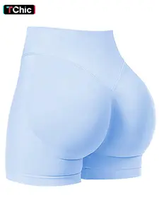 Seamless Shorts for Women, 1-5 Pack Invisable Scrunch Butt Lifting Gym Seamless Booty Biker Shorts, Breathable Comfortable High Stretch Skinny Shorts, Gym Shorts, Ladies Sportswear for Indoor Outdoor Wear
