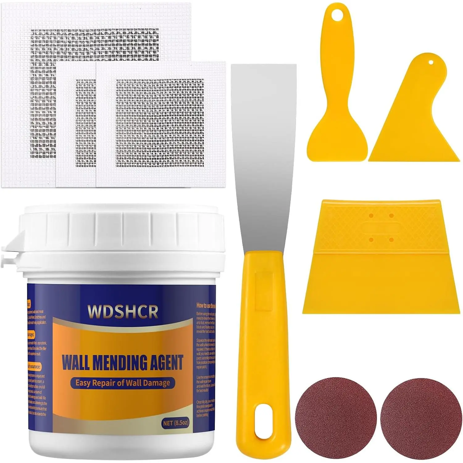 Ivy Drywall Repair Kit Drywall Hole Repair Patch Kits Wall Spackle Repair Paste with 8.5OZ White Wall Repair Putty with Scraper, Wall Surface Hole Fill Quick and Easy Solution (1Pack)