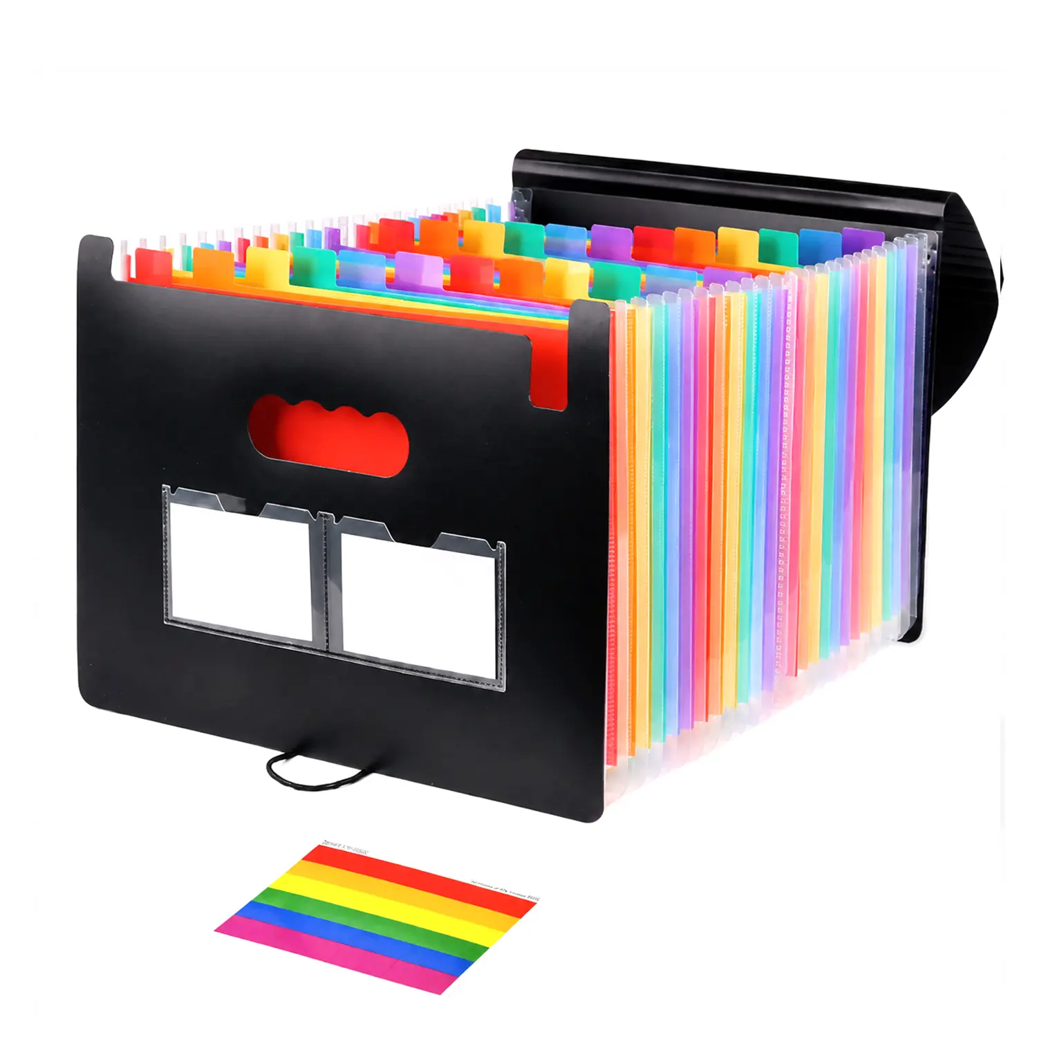 25 Pockets File Folder Organizer, Multi Pocket Folder, 1 Count Expandable Plastic Filing Box, Paper Document Receipt Organizer Folders, Accordion Folder for Office School Home Dormitory, Files Organizer, Pastel Color, Office Supplies, Documents Organizer