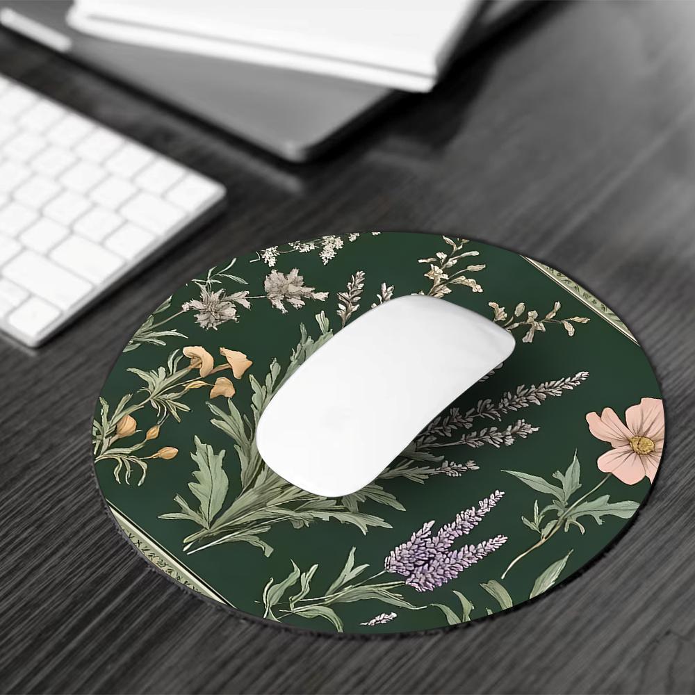 Floral Pattern Mouse Pad, Rectangle Gaming Mouse Pad, Non-Slip Rubber Base Mousepad, Office Desk Keyboard Mouse Mat for Home Office Game Room Desk, Office Girly Desk Accessories