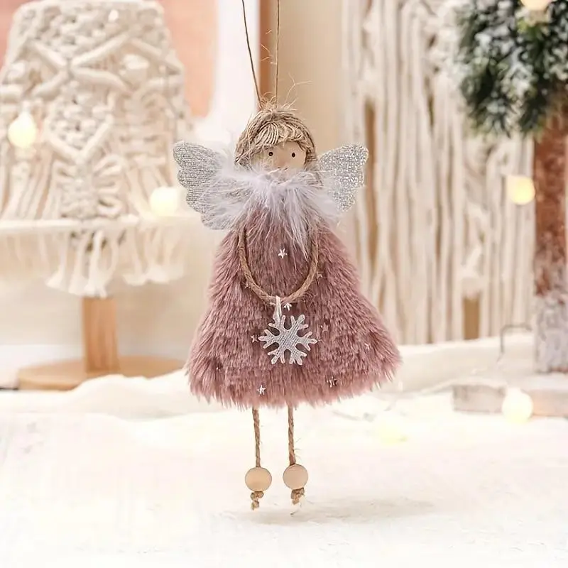 Christmas Decoration Pendant, Creative Doll Angel Girl Ornament, Christmas Tree Decor, Holiday Room Office Party Theme Decorations