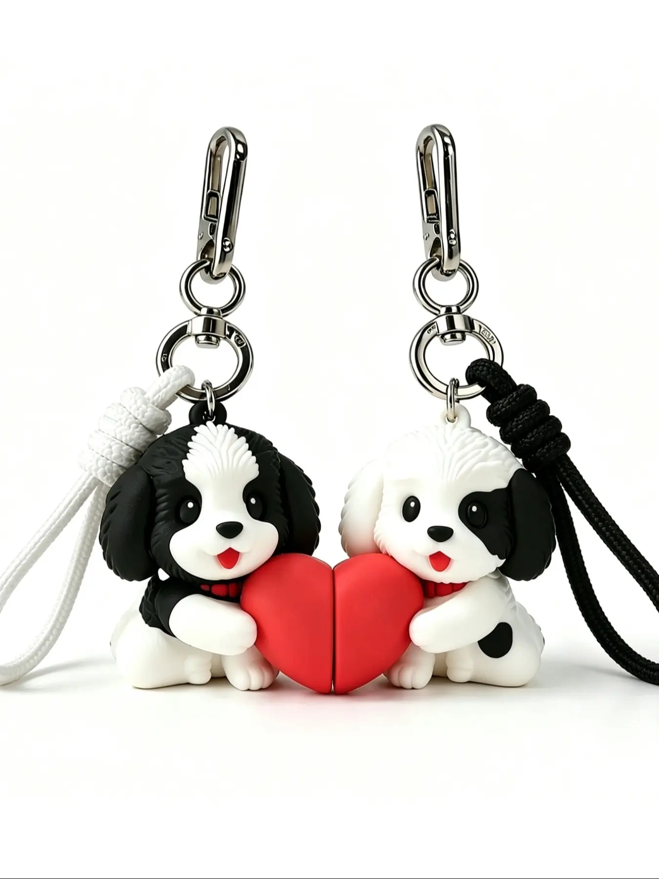 Couple Plush Keychain Pendant, Cute Couple Accessories, Perfect Gift for Lovers, Unique Design, Ideal for Daily Use & Special Occasions