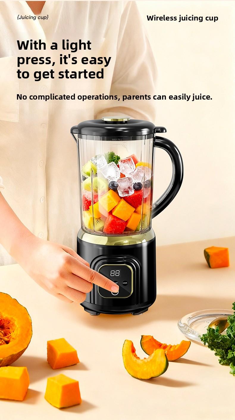 New dual-blade juicer, wireless electric large-capacity juice maker, portable blender for fresh juice
