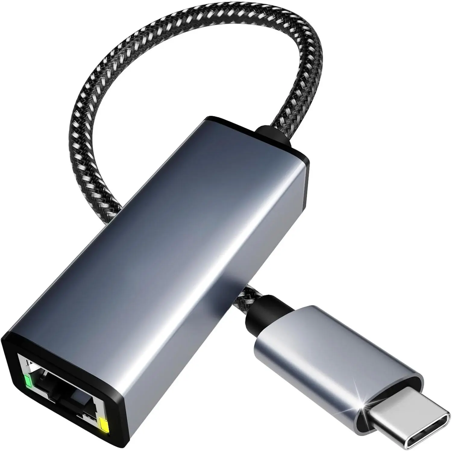 USB-C to Ethernet Adapter, USB Type-C (Thunderbolt 3/4) to RJ45 Gigabit Ethernet LAN Network Adapter Compatible with  15 Pro/Max, MacBook Pro/Air 2023, iPad Pro,iMac, S23, XPS 17 and