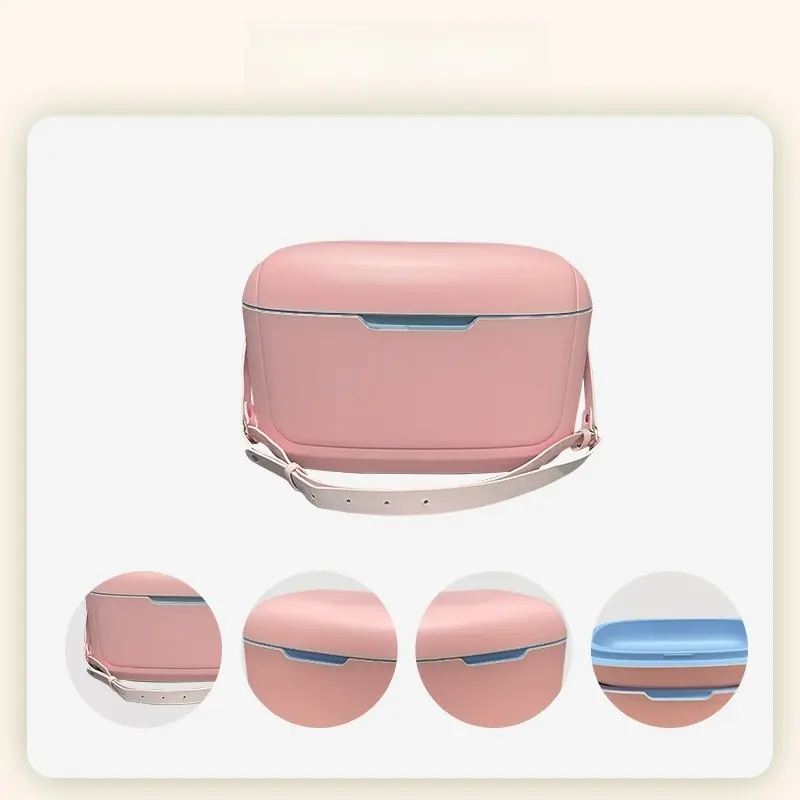 6qt Portable Outdoor Cooler, Durable PU Material, Ideal for Camping and Picnics, Compact Design, Suitable for All Ages and Activities, Portable Cooler Bucket