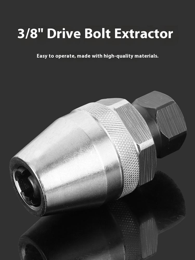 Damaged Bolt and Stud Extractor Tool, Grips and Removes 3/8 Inch Studs, Broken Bolt and Stud Remover for Broken, Damaged, Rounded Off, Painted, and Rusted Tight Bolts for Rounded Off Broken Painted Rusted Tight Bolt
