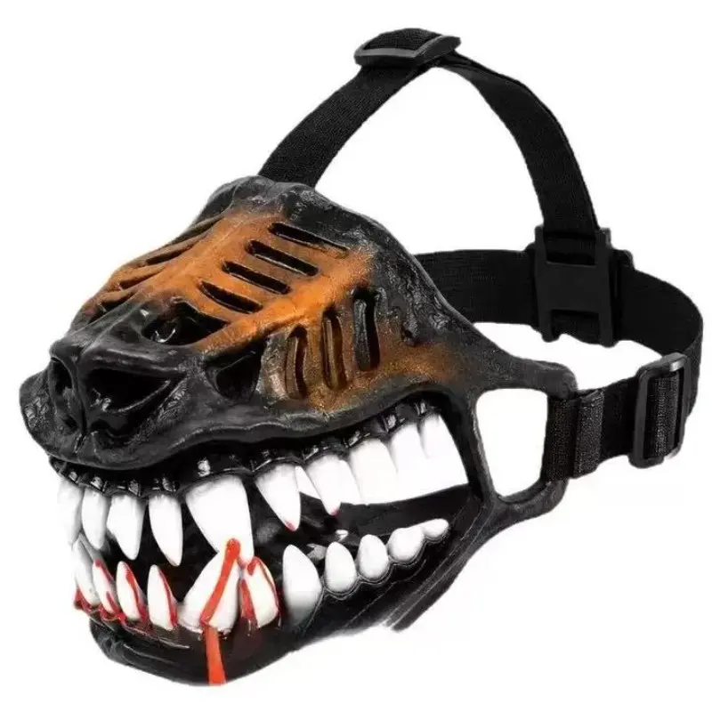 Halloween Horror Fang Dog Mouth Mask, Adjustable Wolf Costume for Medium to Large Dogs, Perfect for Pet Halloween Parties and Outdoor Events