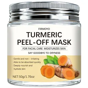 50g Gentle Turmeric Peel-Off Mask | For Brightening & Pore Refining | A Soothing, Spa-Like Treatment at Home | Light Beige Formula for All Skin Tones | Unisex Skincare Essential