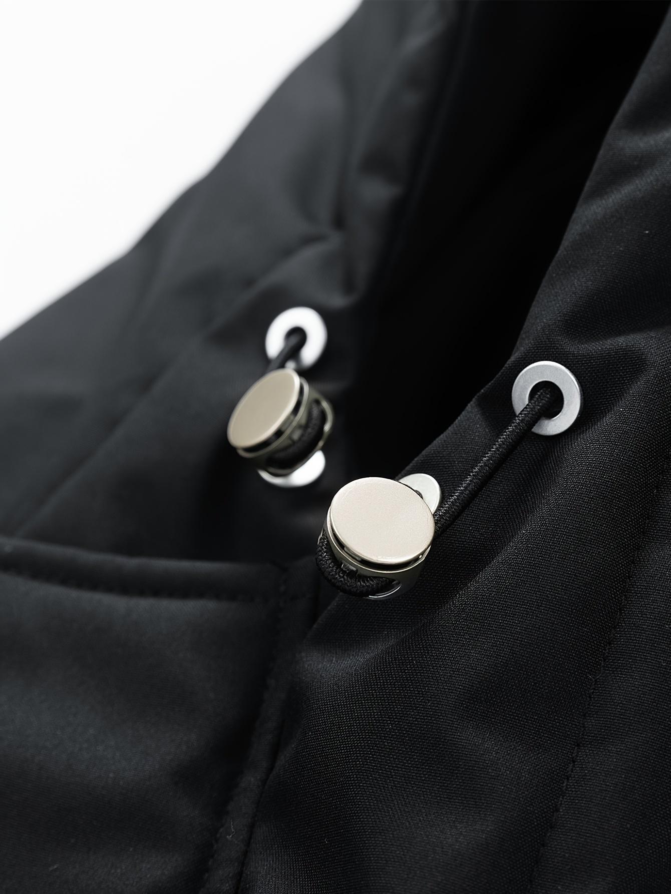 Men's hooded thick warm cotton clothing Large size loose casual windproof down jacket American style minimalist multi-color hooded warm jacket