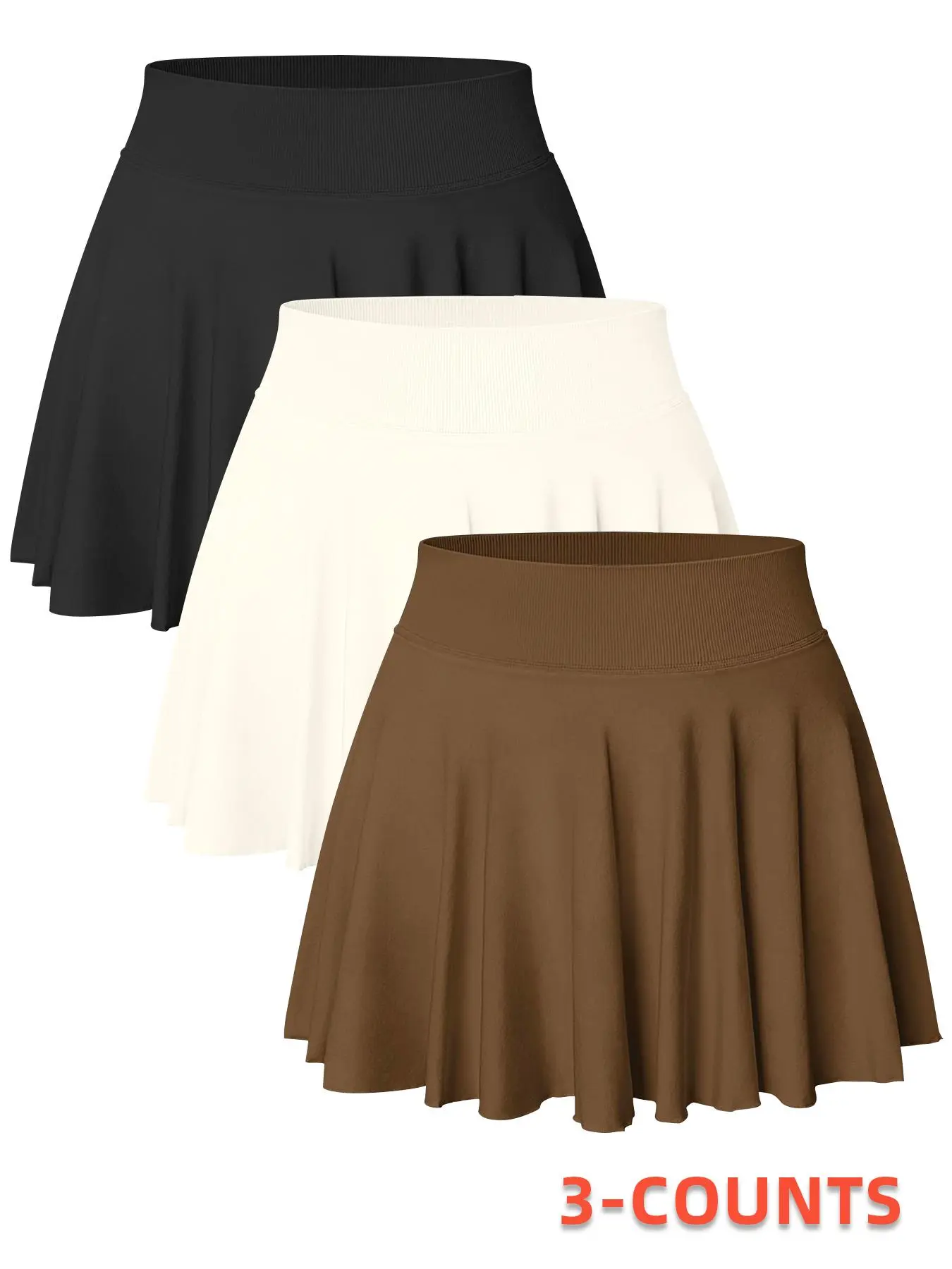 Women's Solid Color Short Skirt, Casual Comfy Breathable Skirt for Daily Wear, Ladies Bottoms for All Seasons, All Day Skort, Casual Comfy Skorts