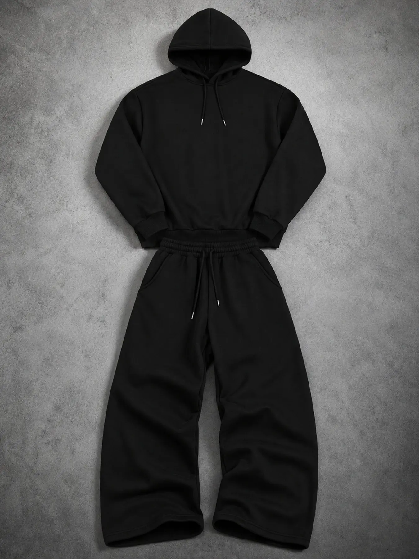 Men's Oversized Hoodie & Baggy Sweatpants Set 2 Piece Fitness Tracksuit Minimal Streetwear Matching Set Loose Fit Casual Gym Travel Everyday Outfit
