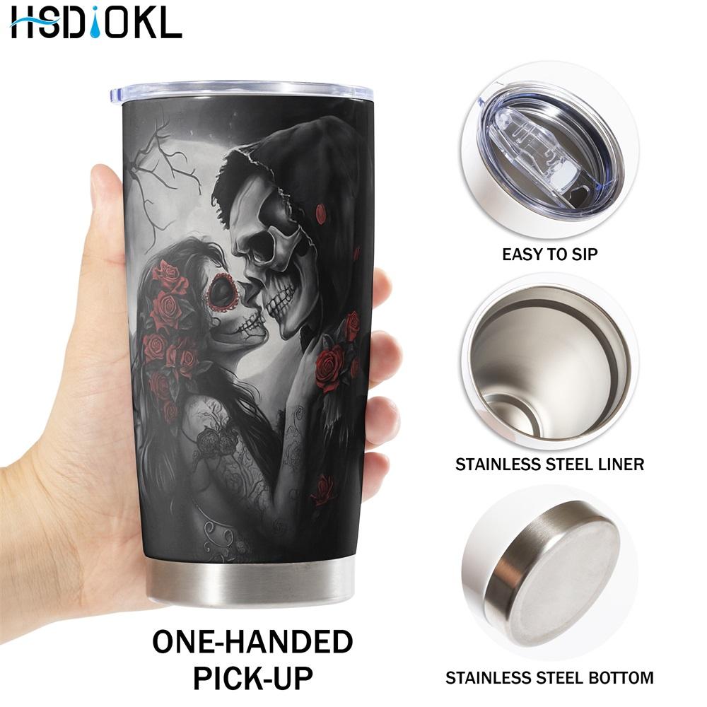 20oz Insulated Stainless Steel Tumbler with Butterfly Design - Keeps Drinks Hot/Cold, Fits Car Cup Holders - Ideal Gift for Butterflyat Lovers (Friends, Family, Girlfriend, Brother)