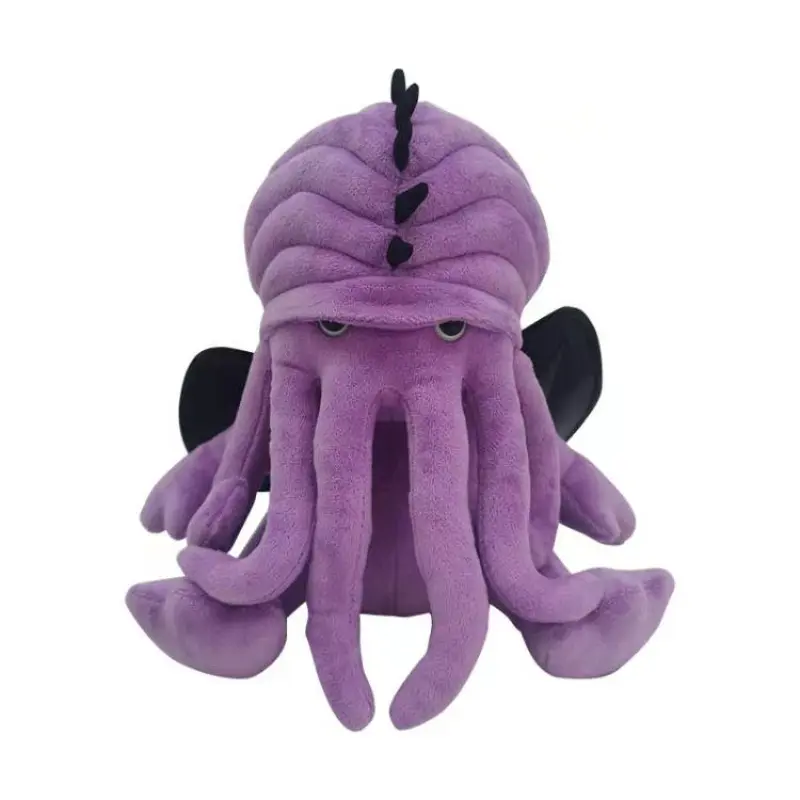 Purple Cthulhu Plush Toy, Soft Octopus Monster Stuffed Doll, Horror Mythology Plushie, Home Decor Collectible Gift for Fans