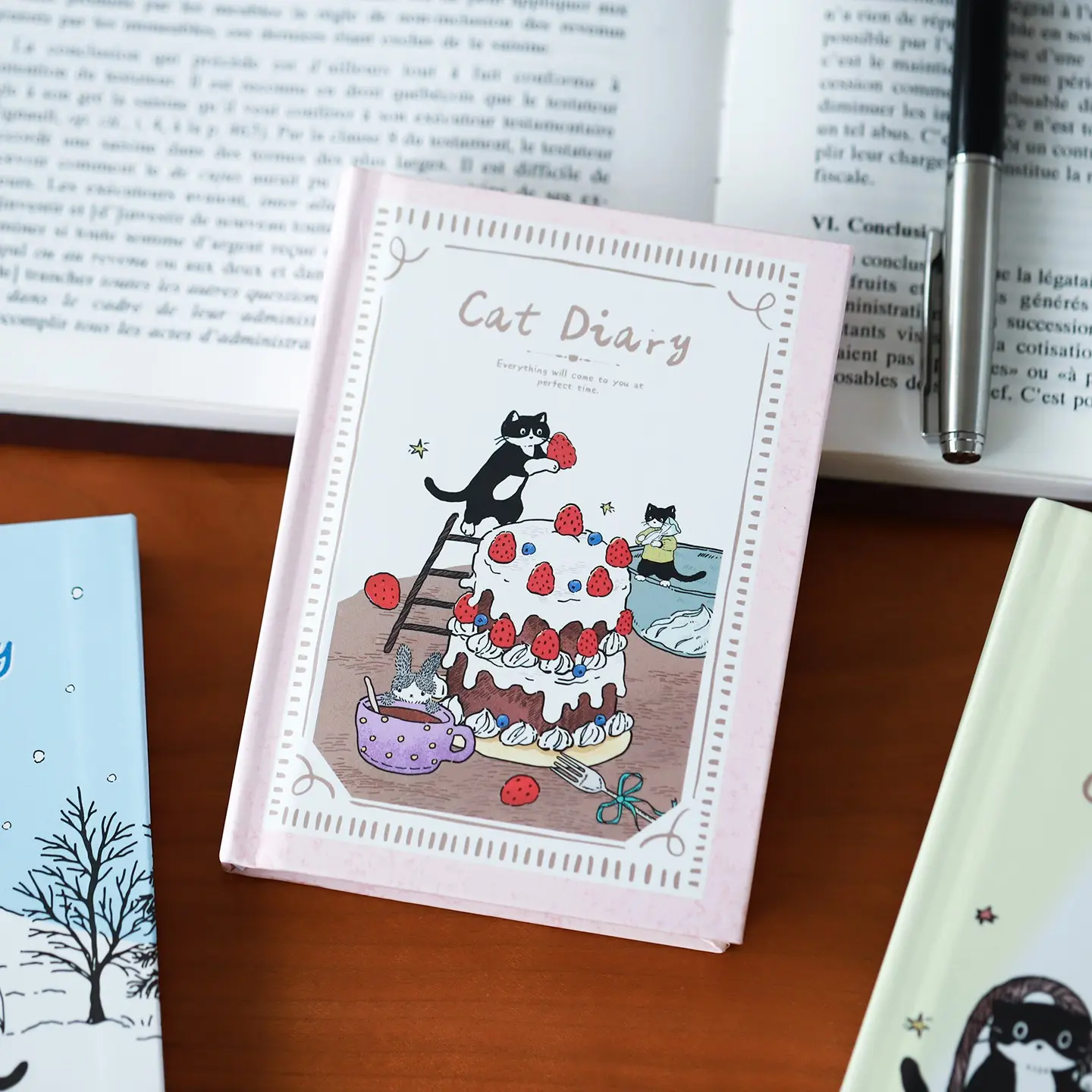 Cute Cat Diary Notebook, High Aesthetic Student Portable Mini A7 Pocket Book, Compact and Stylish Journal for Daily Notes