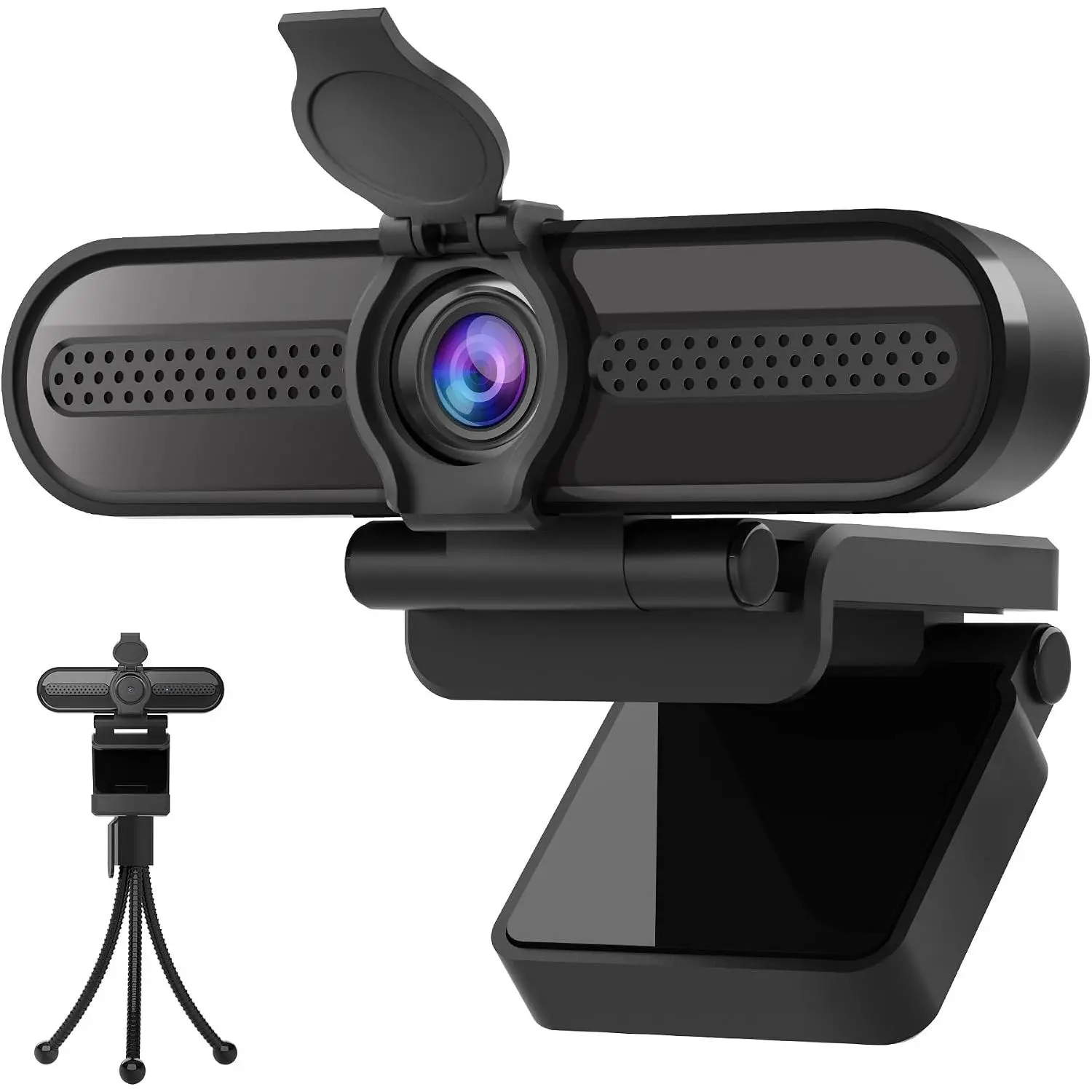 Webcam with Microphone, 78°FOV FHD PC Camera with /30fps,  Cover, Plug & Play USB Web Cam, Autofocus, 1080P/60fps External Webcam for PC,  Web Camera for Laptop, , Zoom