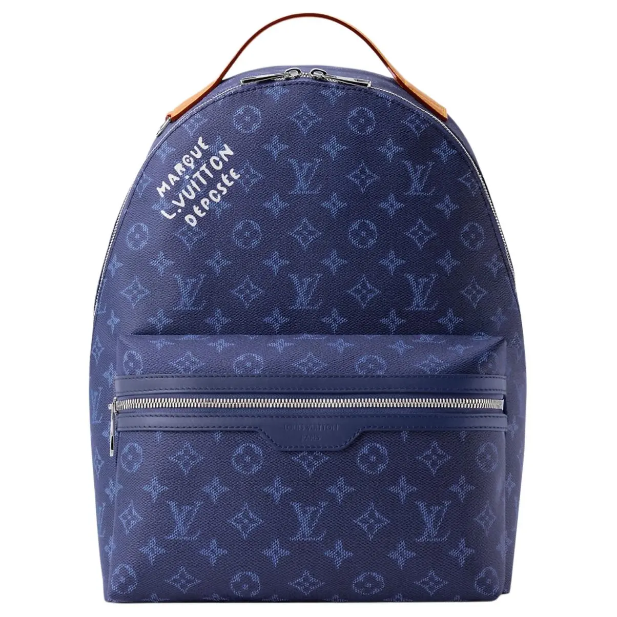 Louis Vuitton Monogram Heritage Unisex Small Carry-All Backpack - Classic Denim Blue, Adjustable Strap, Dual-Zip, Vintage-Style, Carry-All Backpacks, Classic Denim Backpacks