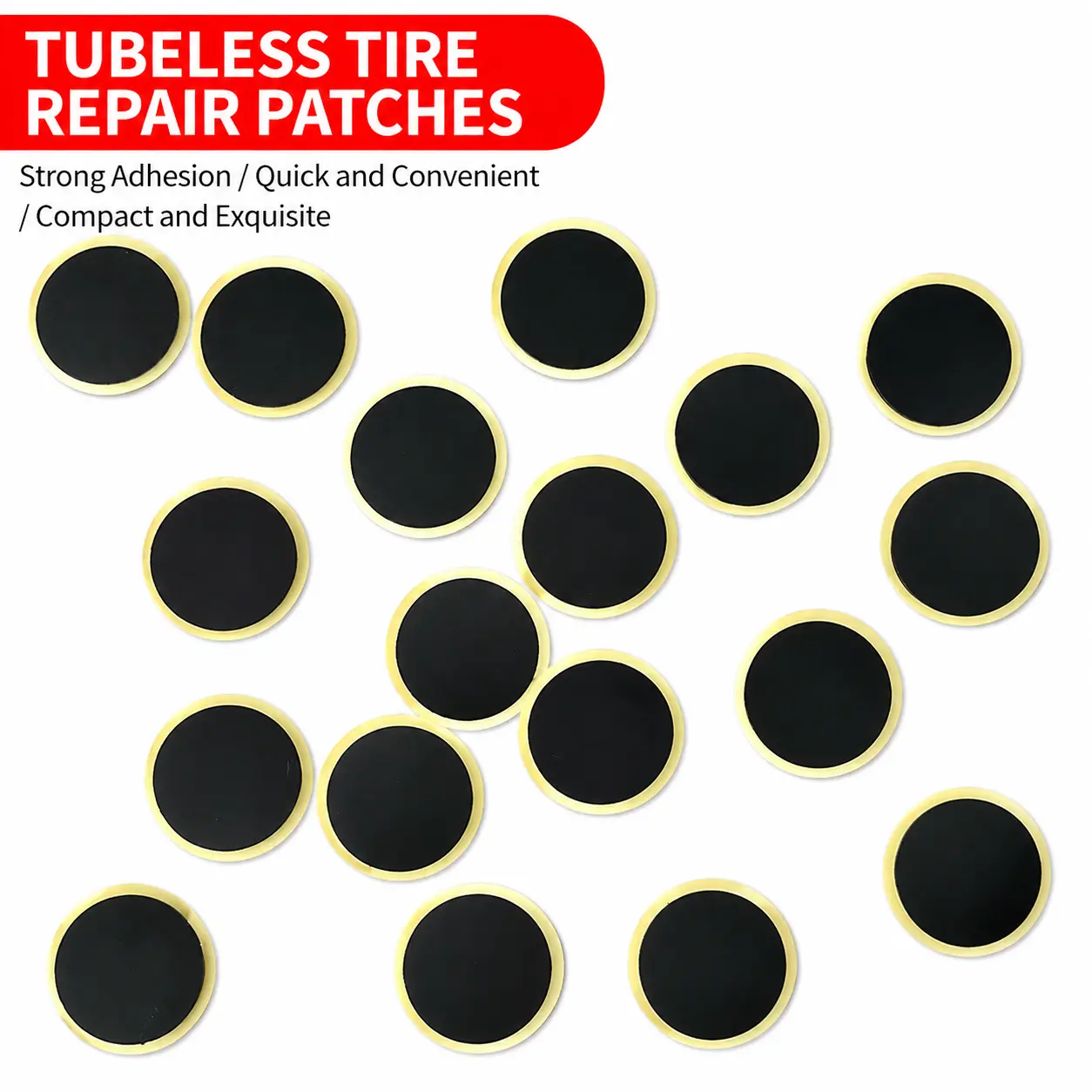 Reusable Self-Adhesive Bicycle Tube Repair Patches for Mountain and Road Bikes – No Glue Required, Includes Tire Levers and Compact Emergency Patch Kit for Quick On-the-Go Flat Fixes