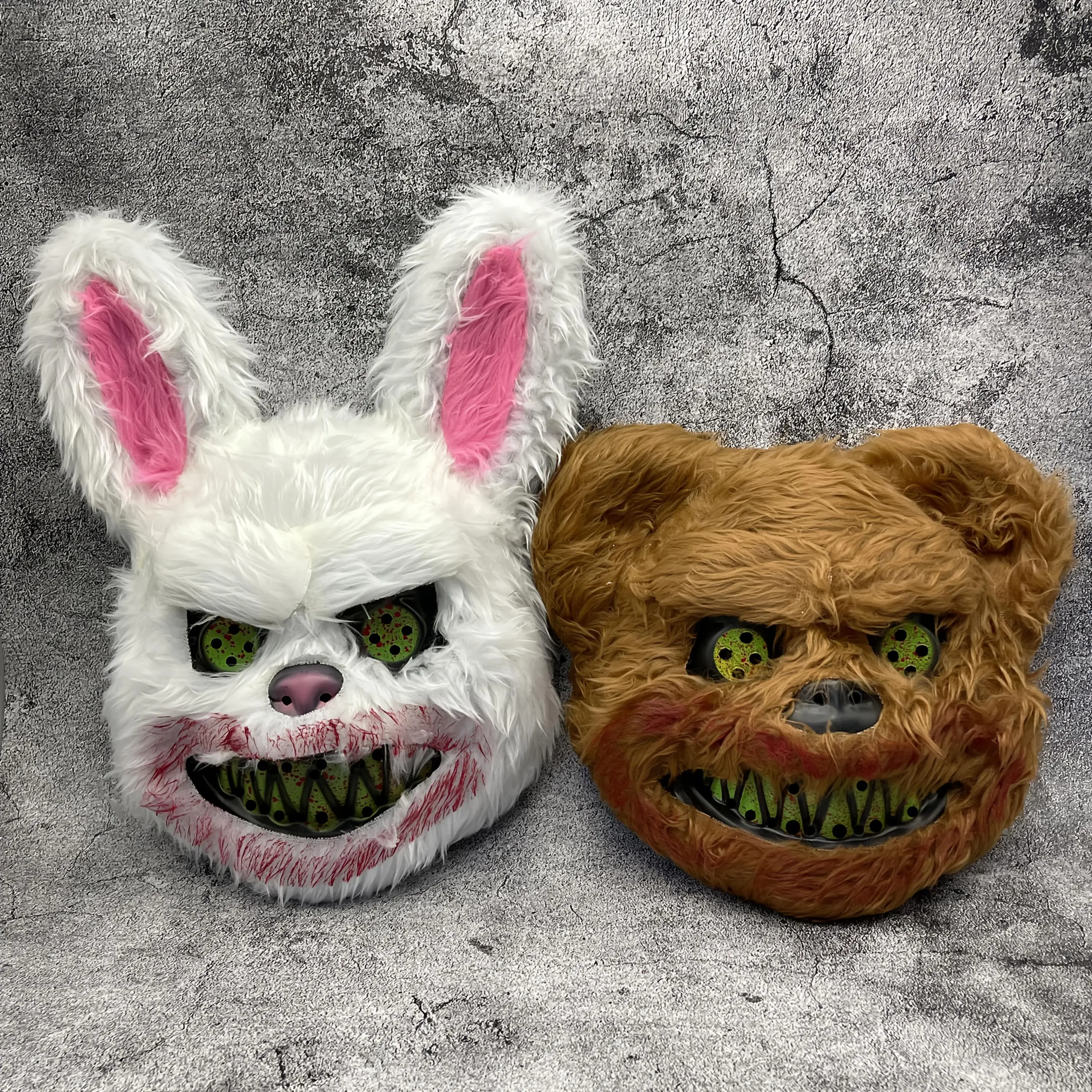 Halloween Horror Bloody Rabbit And Bear Costume Masks Black White Brown Select Classic Horror Rabbit Halloween Easter Party Costume Masks