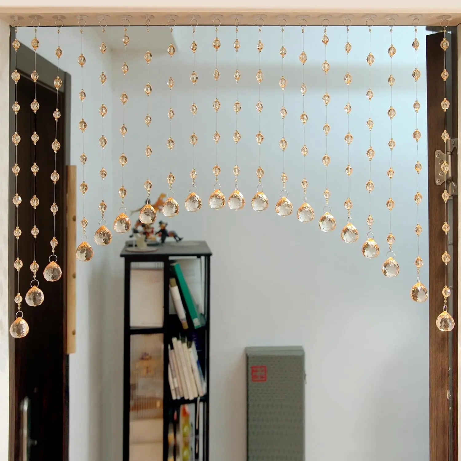 Crystal for Doorways, 20 Strings Arch Door Beads| Room Divider Bead Curtains, No Self-for Bedroom, Window, Closet, Entryway, Coffee