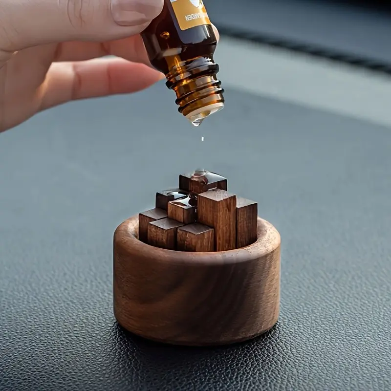Wooden Diffuser Set, Scent Diffuser, Round Wooden Stick Aroma Dispenser, Home Office Study Room, Slow Release Fragrance, No Flame No Battery, Decorative Essential Oil Holder, Home Fragrance Products