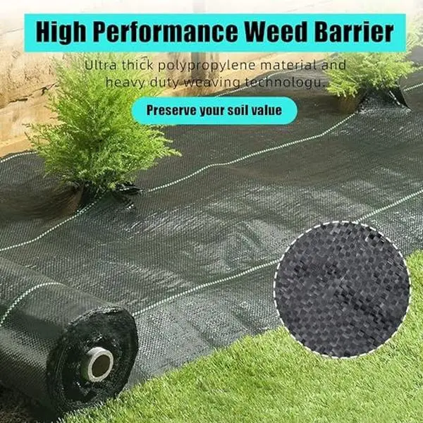GARVEE2.4oz 6ft x 300ft Weed Barrier Landscape Fabric - Durable Ground Cover for Garden, Lawn & Landscaping