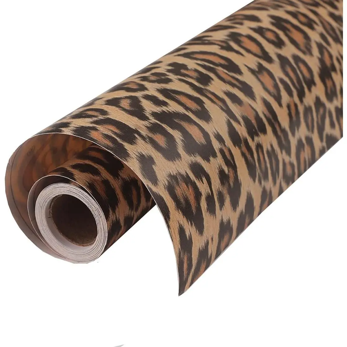 Self Adhesive Thick Vinyl Decorative Leopard Shelf Liner Contact Paper for Cabinets Dresser Drawer Furniture Walls 15.7X117 Inches Multicolor