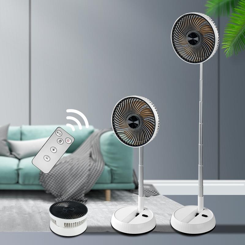 Portable Foldable USB Rechargeable Multifunctional Cooling Fan with 3 Speed Settings, Adjustable Height and Remote Control, Ideal for Office Home and Camping, Adjustable Speeds Fan