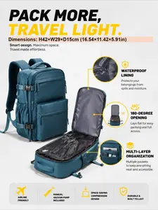 Unisex Multi-Functional Vacuum Compress Backpack, Large Capacity Waterproof Business Laptop Bag, Travel & Outdoor Use