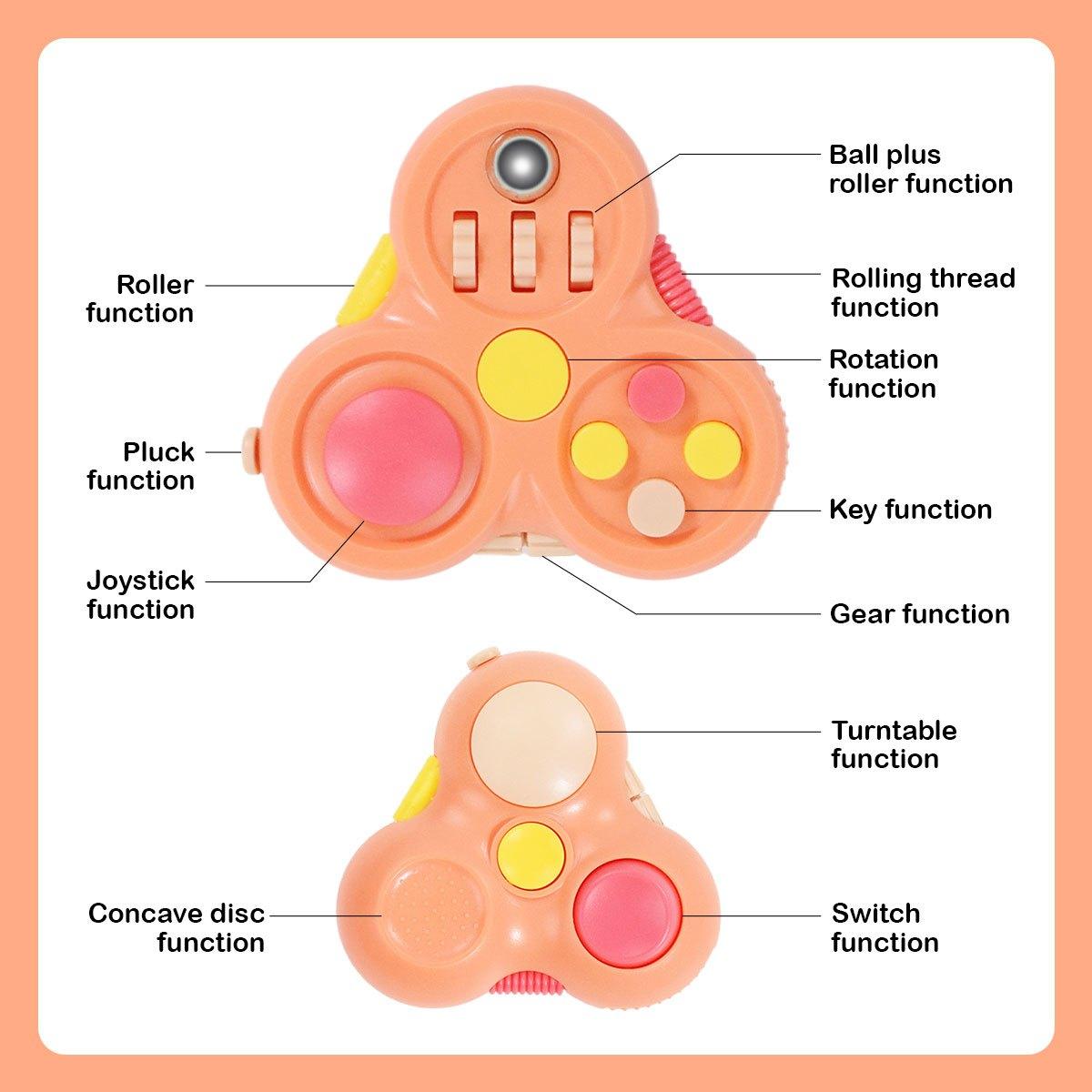 Children's Stress-Relief Fidget Spinner Toy--Silent Sensory Rotating Cube Game, Suitable for Children Over 3 Years Old