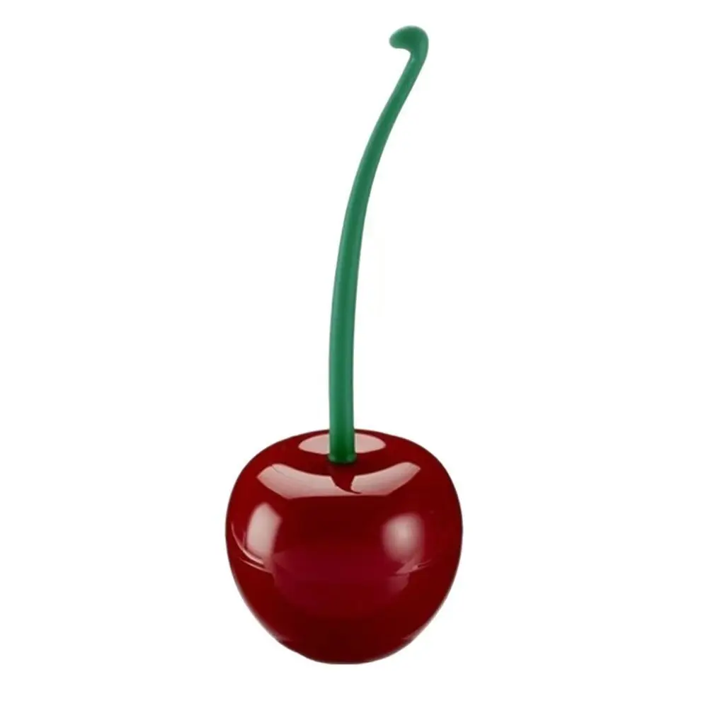 Creative Plastic Toilet Brush with Long Handle, Soft Bristles Cherry Design, Ideal for Home Bathroom Cleaning, Durable & Easy to Use, Toilet Bowl Brush, Toilet Cleaning Tool