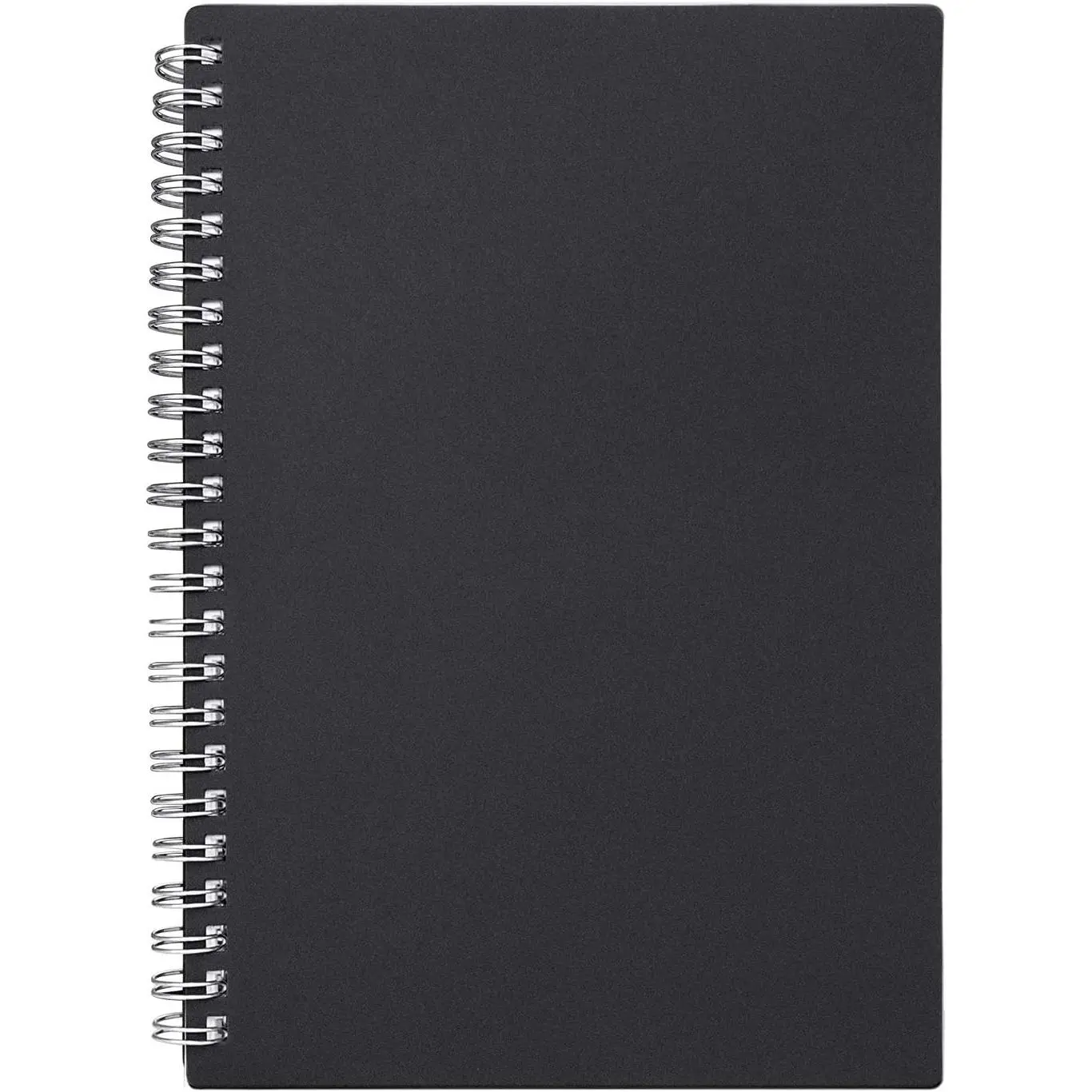 8 x 6 Inch Spiral Notebook  Cover 140 Pages 1 Pack (Black) | College ruled, 70 Sheets, Wirebound
